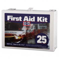 FIRST AID ONLY 6086, 25 PERSON STEEL CONTRACTOR'S FIRST AID KIT